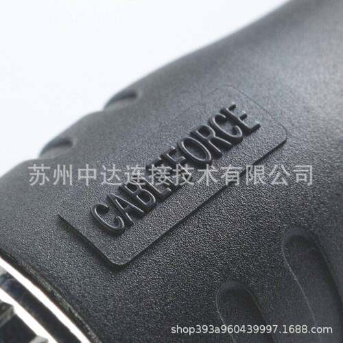 M12连接器4pin T-Code公弯头预铸电缆防水航空插头2M 非屏蔽