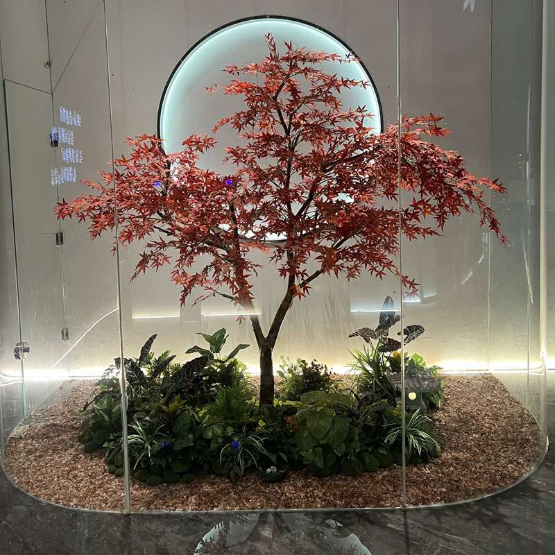 仿真枫树红枫树青枫树影视造景假树酒店大型造型树室内外摆件陈列