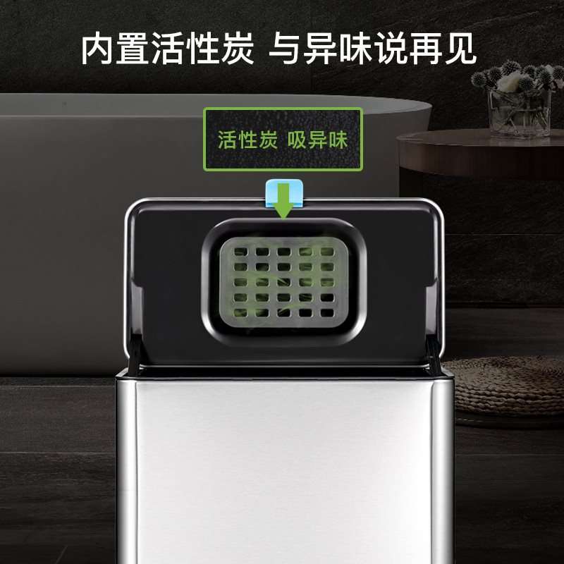 厨房挂式垃圾桶不锈钢家用壁挂创意厨余橱柜门悬挂式挂壁有盖