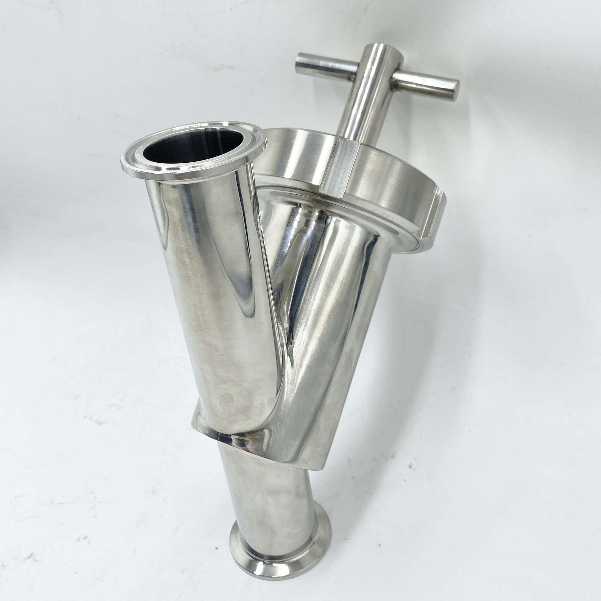 快装Y型过滤器304不锈钢食品级卡箍式快接卡盘管道过滤器卫生级38
