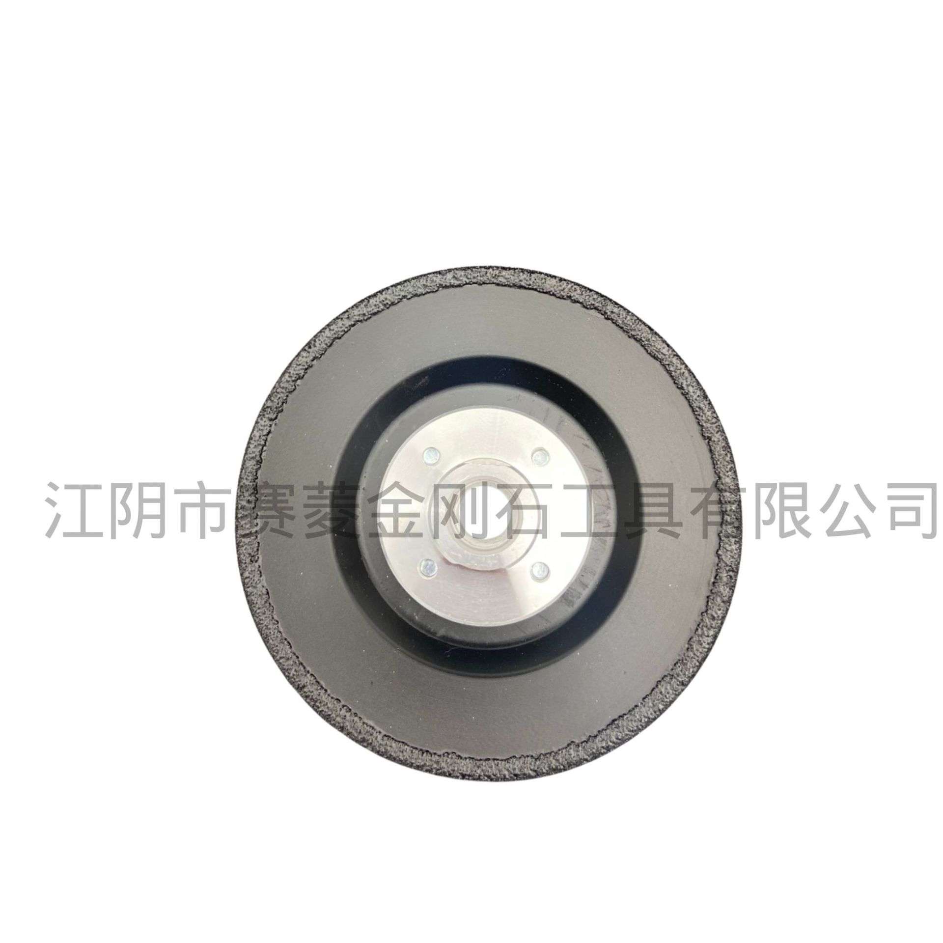 黑色钎焊磨轮片带法兰碗磨片厂家供应