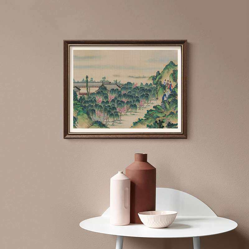 丘山工艺孙温红楼梦复古挂画新中式艺术餐厅装饰画卧室玄关实木画