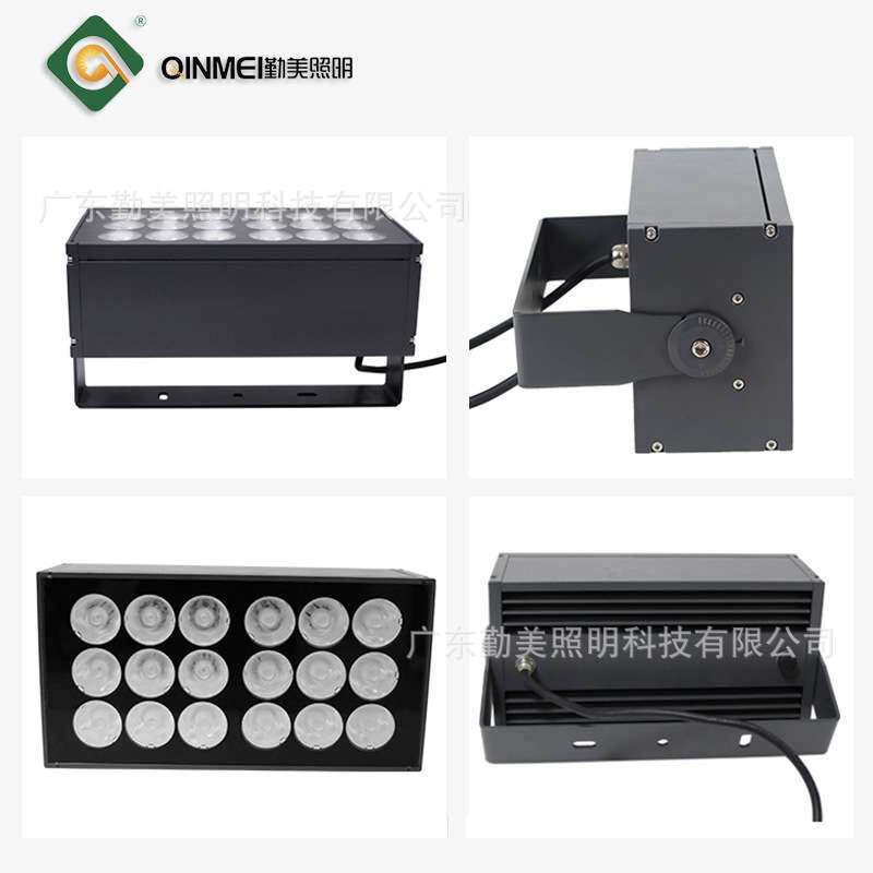 LED投光灯60W90W108W窄光束户外投射灯建筑外墙防水景观照树灯RGB
