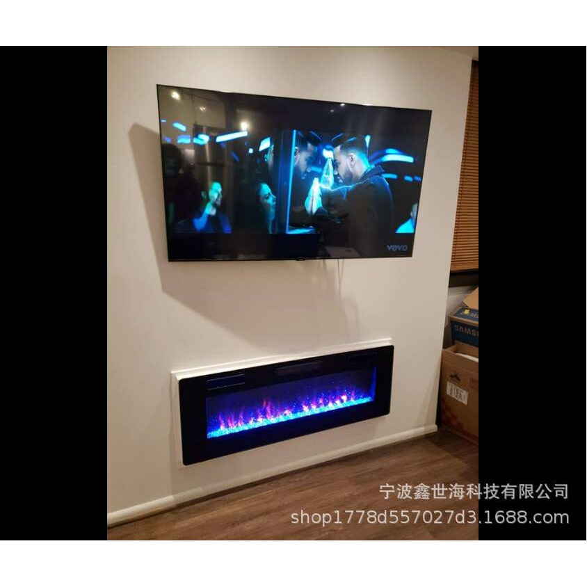 工厂直销60英寸超薄电壁炉内嵌壁挂式桌面电壁炉取暖器fireplace