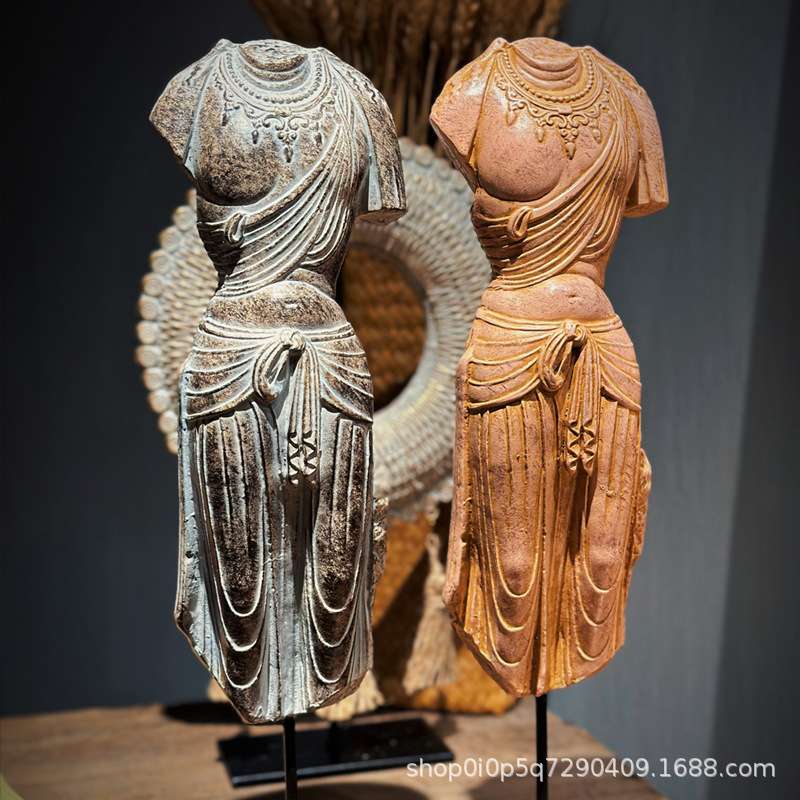 复古东方维纳斯残身佛树脂装饰摆件玄关酒柜办公室展示架装饰品