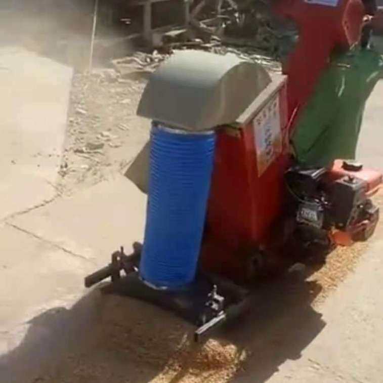 自走式吸粮机绞龙式粮食收集机水稻小麦谷子汽油机动力粮食收集机
