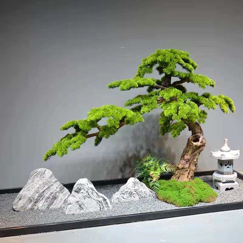 雪浪石切片组合景观石室内枯山水造景天然假山石头庭院泰山石