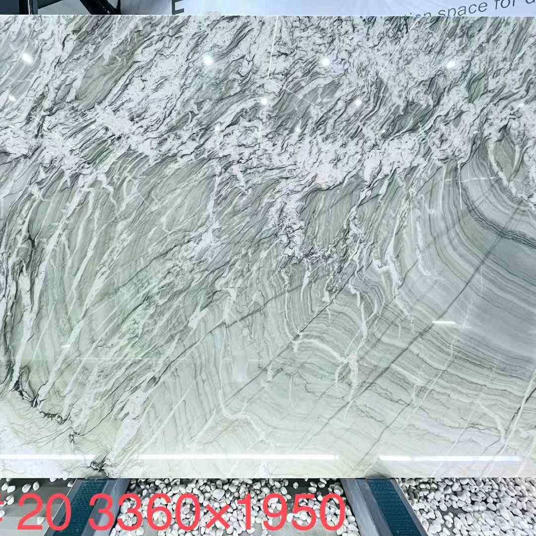大浪淘金大理石楼梯踏步台阶别墅装修奢石岛台石材桌面天然大理石