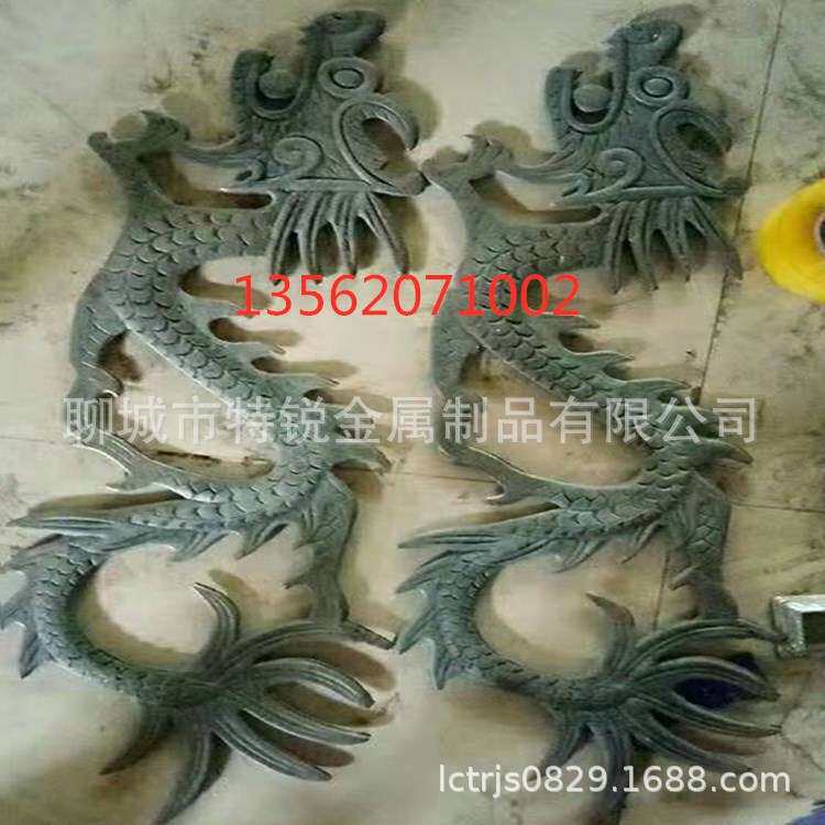 江西铸铁龙凤 铸铁花配件铸铁大门 护栏配件铁艺狮子盾牌