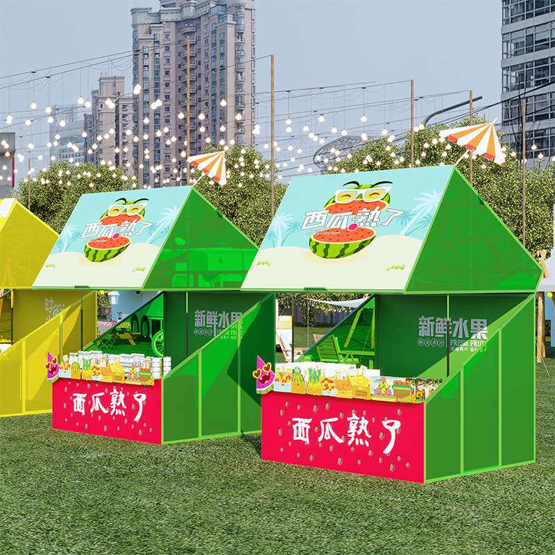 景区户外摆摊架大型活动文创展示架早市美食街可移动小吃摊摊位架