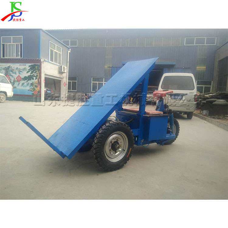 手摇自卸电动平板拉砖车 骑行式拉砖翻斗车 窑厂工地三轮干坯车