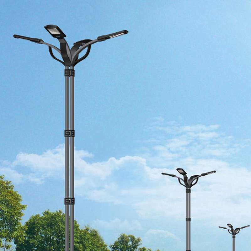 LED市电路灯杆 市政道路6米双臂LED路灯 户外高低臂太阳能路灯