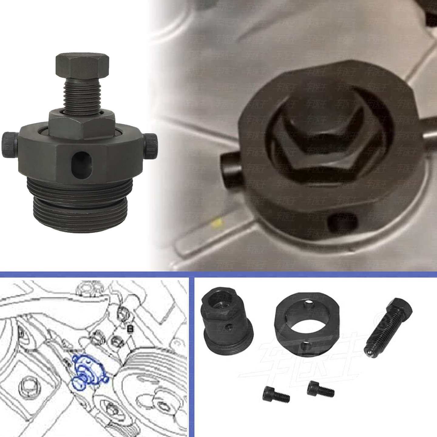 现代起亚2.0 + 2.2 CR柴油高压燃油泵链轮拆卸专用工具