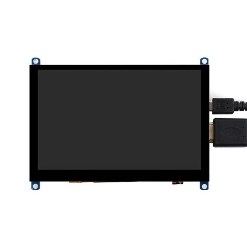 微雪 5inch HDMI LCD (H) V4 简化版 800×480 钢化玻璃面板