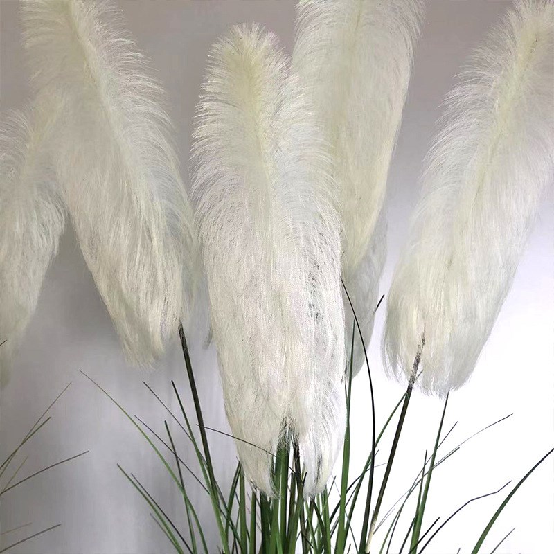 室内装修摆件仿真植物5头大型芦苇北欧家居装饰摆件狗尾巴芦苇草