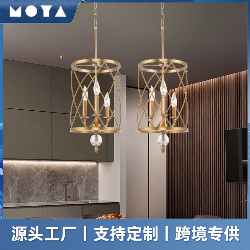 跨境客厅吊灯 复古美式铁艺酒吧吊灯黑色餐厅创意吊灯工厂批发价