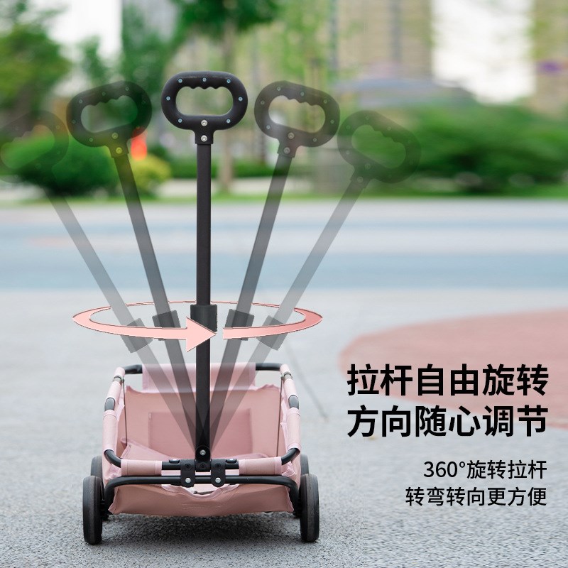 宠物推车中小型猫狗户外轻便折叠手拉车儿童过家家玩具车买菜拖车