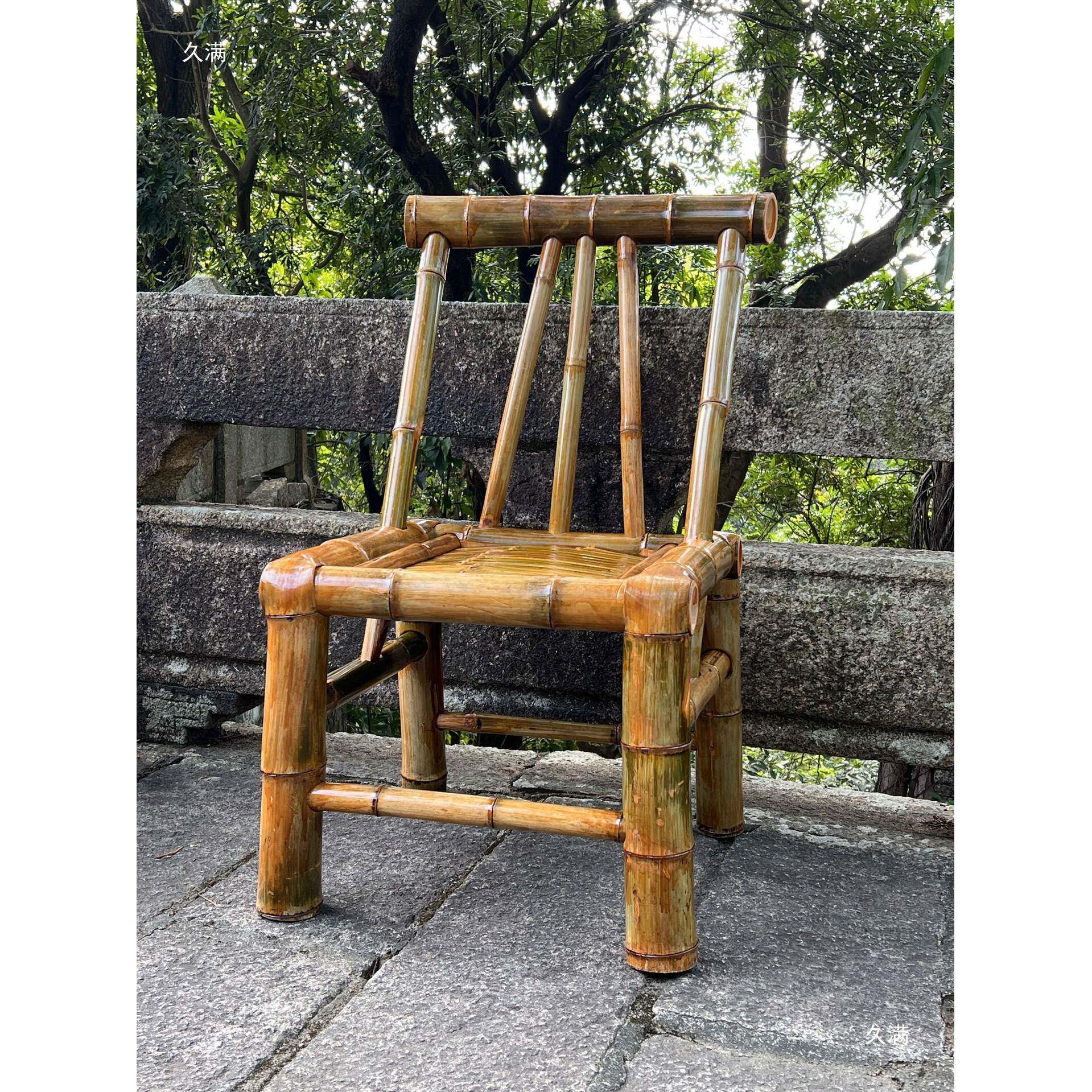 编围煮tlznj#yh茶靠背竹椅子茶馆传统椅怀旧竹小炉竹竹凳子