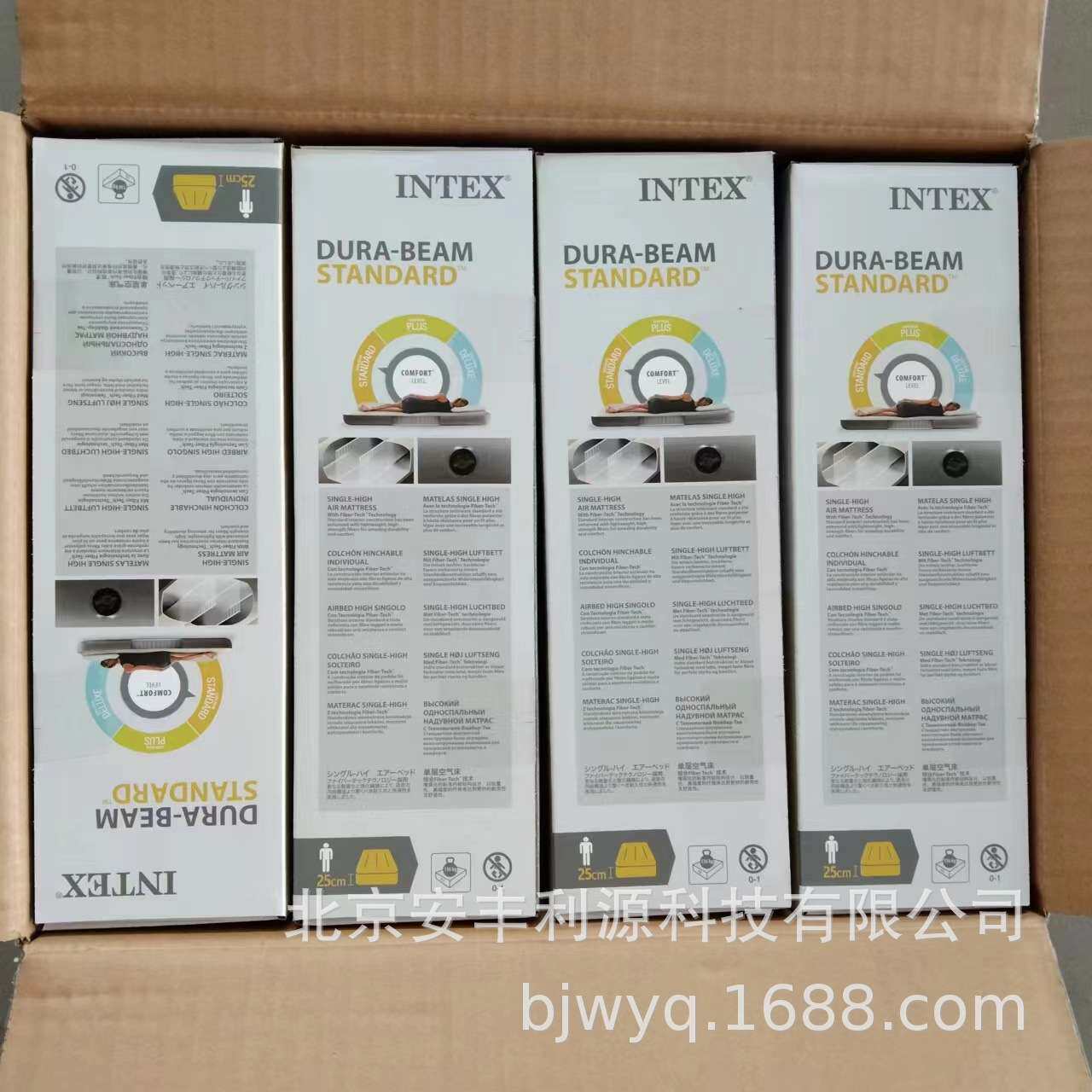 INTEX 64101 单人线拉充气床居家充气床垫野营户外空气床现货