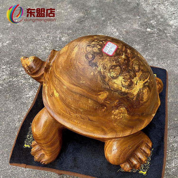 雕刻实木工艺品金丝楠金龟根雕摆件缅甸黄金樟瘤疤木乌龟现货