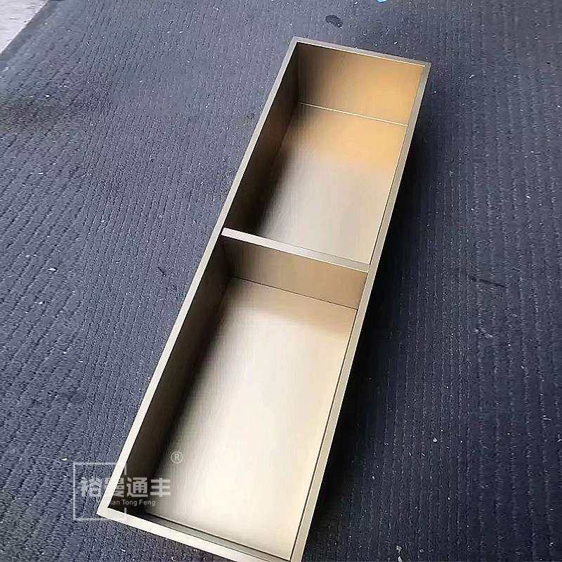 简约现代酒店浴室置物架装饰立柜嵌入式洗手台旁不锈钢壁龛柜隔板