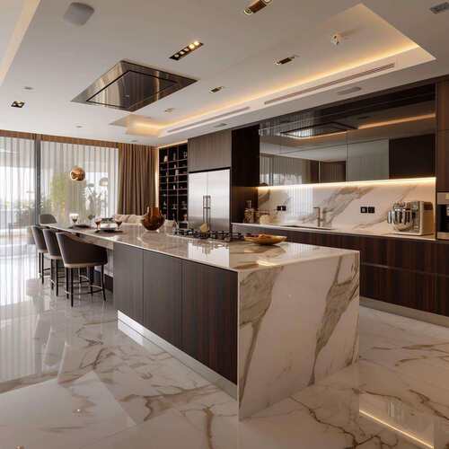 外贸出口橱柜现代风奢华木纹高光烤漆橱柜定 制kitchen cabinet