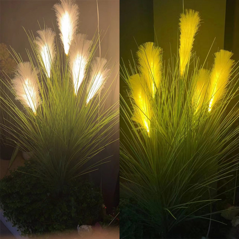 led芦苇灯户外防水高仿真发光蒲苇草工程亮化景观茅草蒲苇小品灯