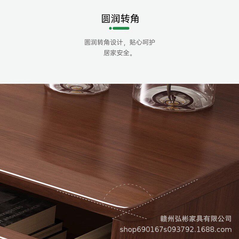 现代简约胡桃木原木实木储物客厅高低柜组合北欧卧室三四五收纳柜