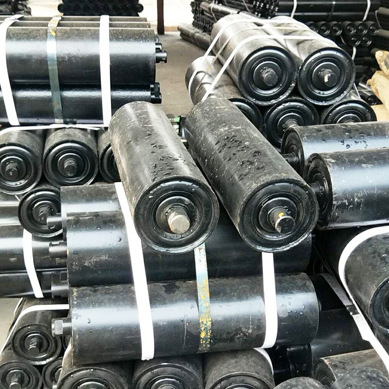 无动力不锈钢托辊流水线传输带上下平行滚轴防尘防水烤漆滚筒