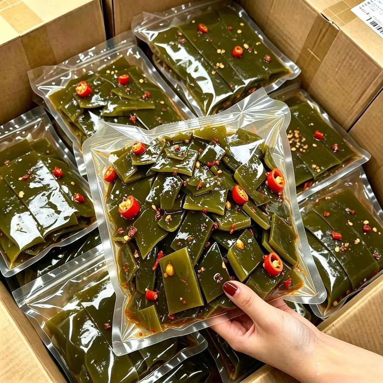 酸辣海带片加厚开袋即食袋装网红休闲零食小吃下饭厚片下酒菜
