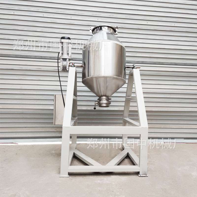 不锈钢搅拌机厂家水果干粉鼓式不锈钢混合机双锥粉剂腰鼓搅拌机