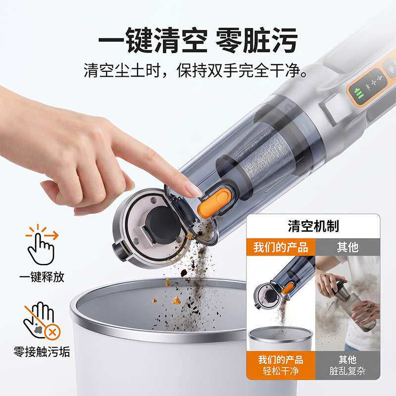 车载吸尘器手持无线大功率便携式无刷电机车家双用小型迷你吸尘器