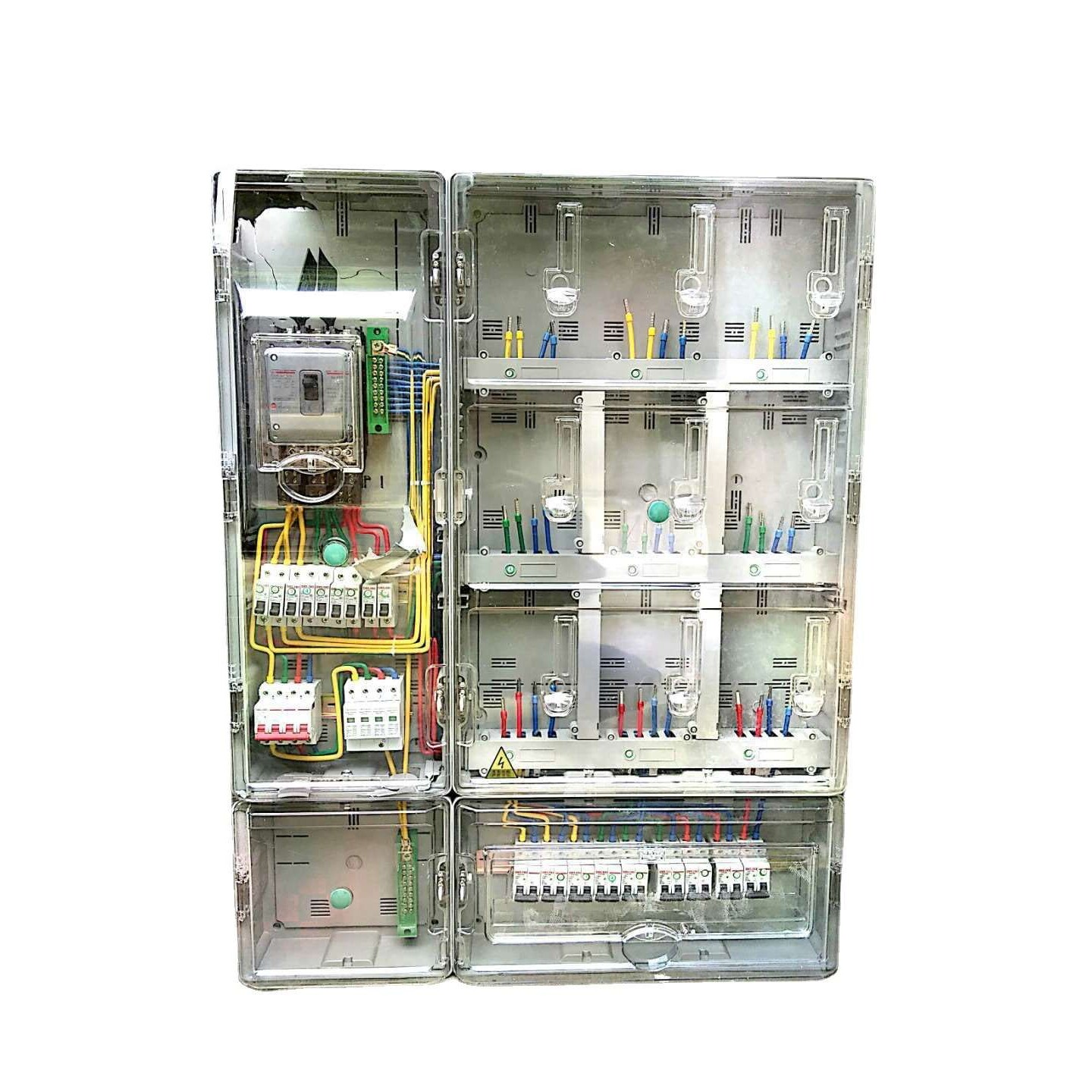 南网9户电表箱 南网塑料透明计量箱 电子式电表箱 D型组合表箱