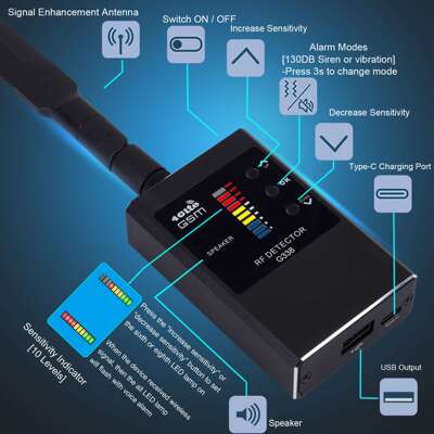 Anti Spy Detector Bug Detector Hidden Camera Detector Audio