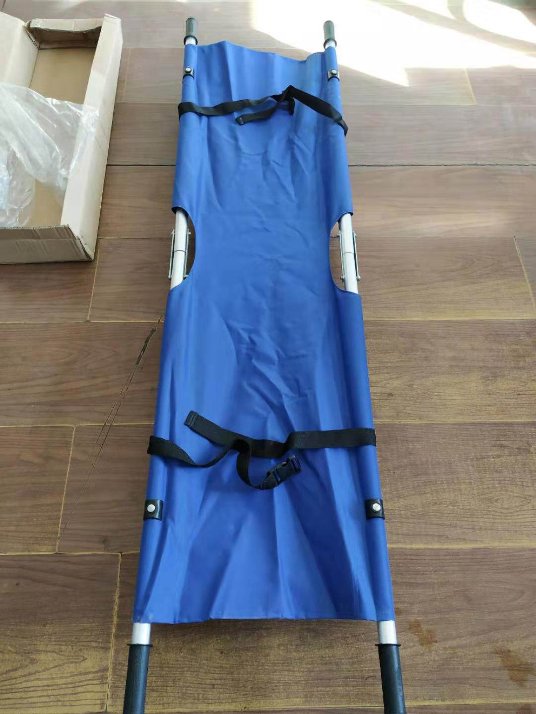 二折担架折叠多功能加厚铝合金不锈钢简易担架床家用车带轮急救