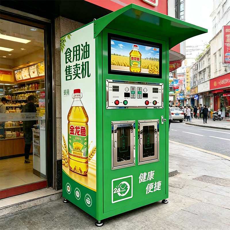 食用油售卖机散装恒温储油门店商用售货机24小时双仓立式售油机