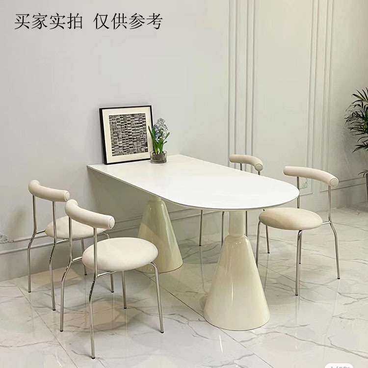 大司马中岛台餐桌长方形岩板歺家用饭桌小户型餐桌椅组合岩板餐桌