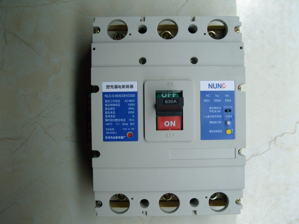 诺能电器690v塑壳三相漏电开关690v3相漏电断路器