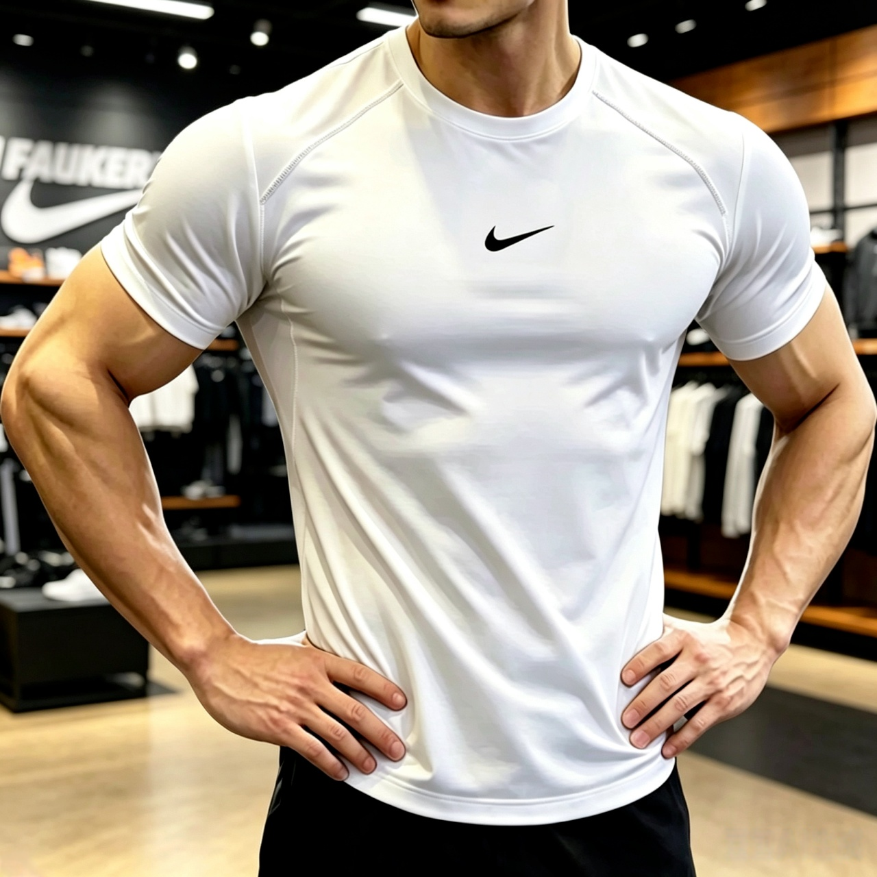 正品耐克飞织速干冰丝短袖T恤男装新品运动健身衣训练服体恤