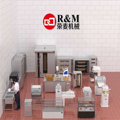 旋转热风循环烤炉荣麦5盘10盘rotary oven旋转式对流炉商用烤箱