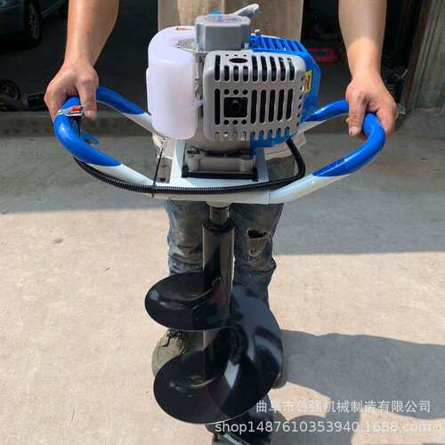 地钻打眼机 小型汽油钻孔机 便携式钻眼挖坑机