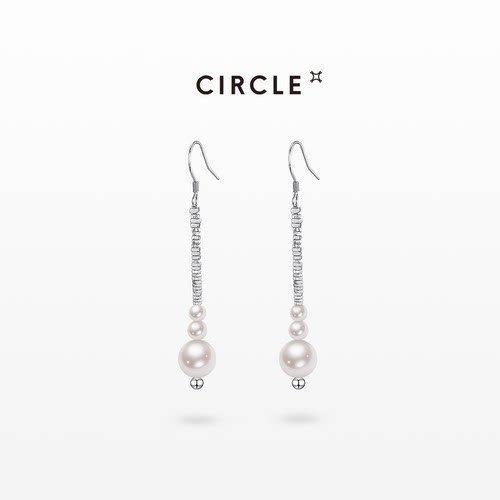 CIRCLE珠宝925银淡水珍珠耳线