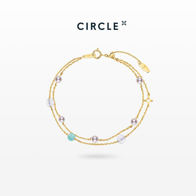 CIRCLE18K彩宝珍珠手链