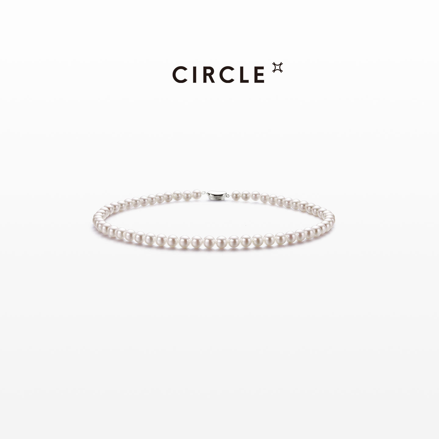 CIRCLE珠宝珍时髦系列正圆天然淡水珍珠项链女5-6mm小米珠锁骨链