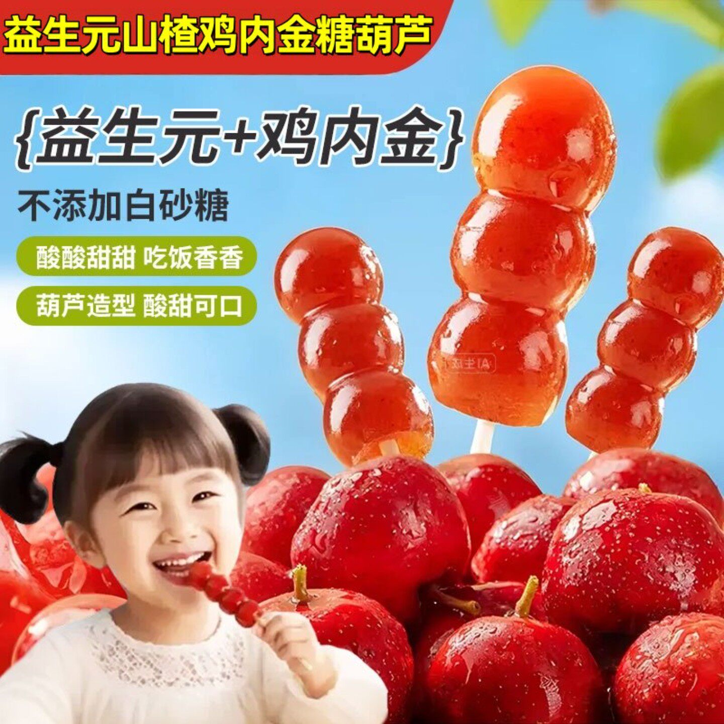 益生元鸡内金山楂棒棒糖无添加