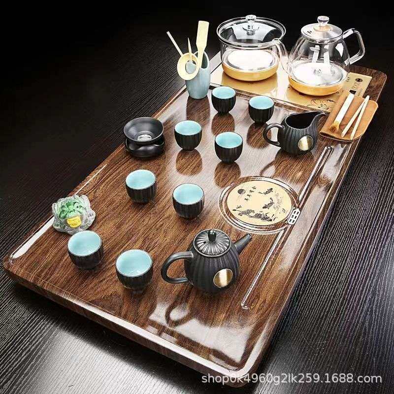 亿唐泡茶套装茶具家用茶盘客厅自动一体陶瓷功夫自动上水玻璃壶器