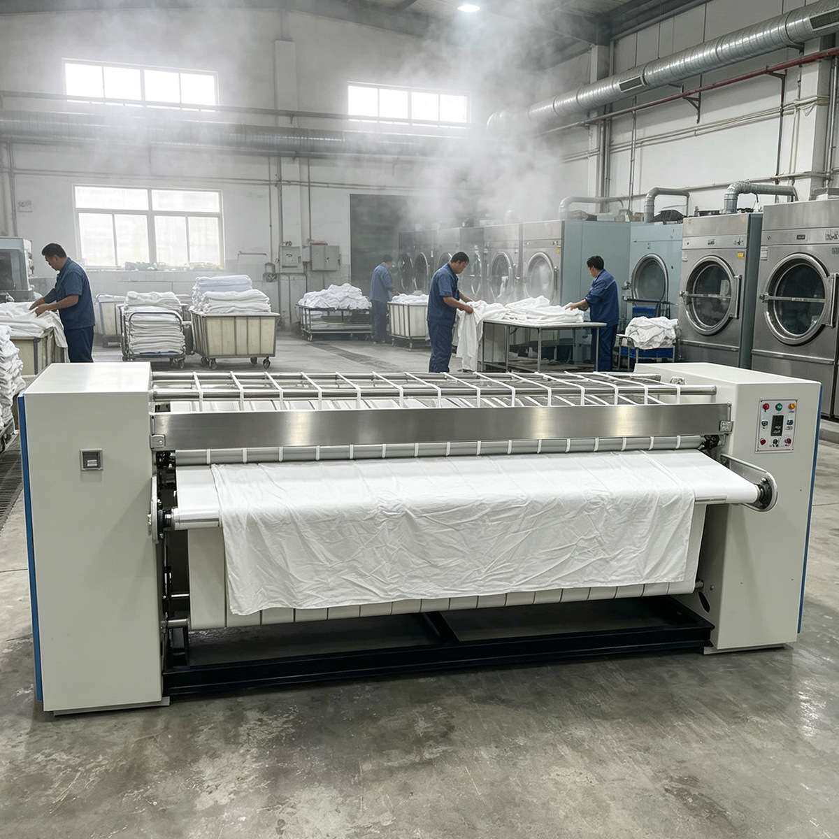 工业烫平机商用酒店宾馆床单布草熨烫机单辊多辊蒸汽熨烫设备直销