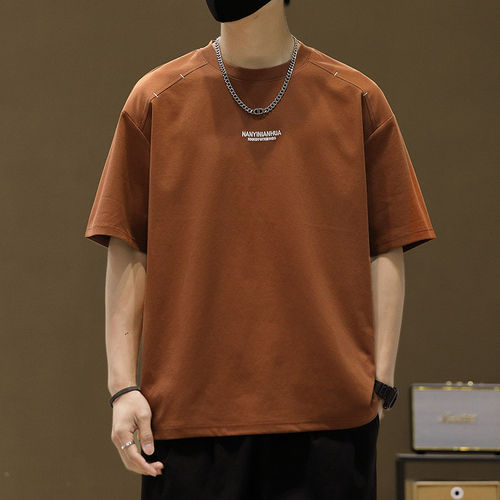 简约重磅宽松男短袖T恤