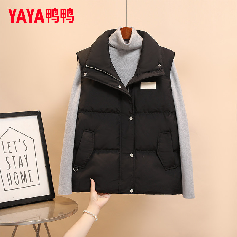 鸭鸭集团旗舰店2026冬季羽绒服马夹外套女羽绒马甲女韩版无袖坎肩