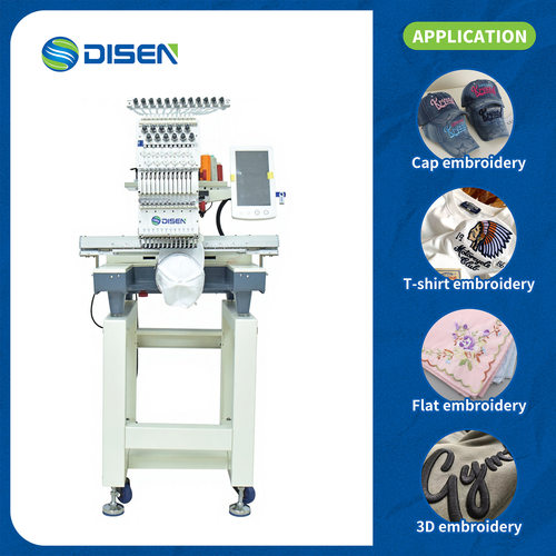 Small Single Head 12 Needle Computerized Embroidery Machine